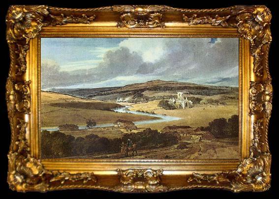 framed  Thomas Girtin Kirkstall Abbey, Yorkshire, ta009-2